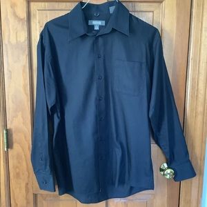 Kenneth Cole Reaction Slim Fit Black Dress Shirt